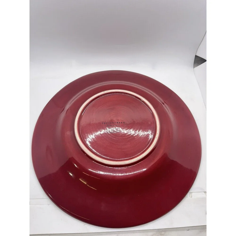 Pottery Barn Sausalito Merlot Red Plate 12.25